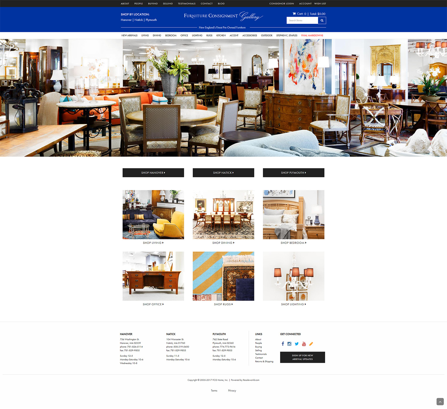 Furniture Consignment Gallery Website